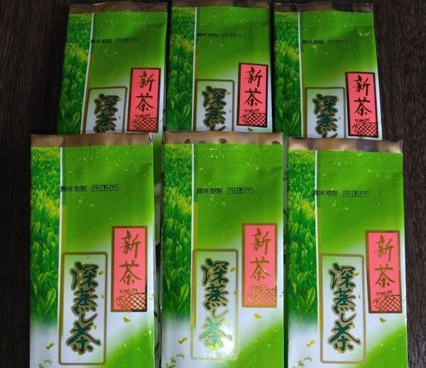 2025年産 令和7年産 準無農薬 新茶 一番茶 金 深むし茶 100gを6本 みる芽 深蒸し茶 お茶 緑茶 静岡茶 煎茶