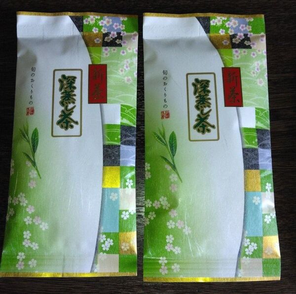 2025年産 令和7年産 準無農薬 新茶 一番茶 深むし茶 100gを2本 深蒸し茶 お茶 緑茶 静岡茶 煎茶 今年の新茶