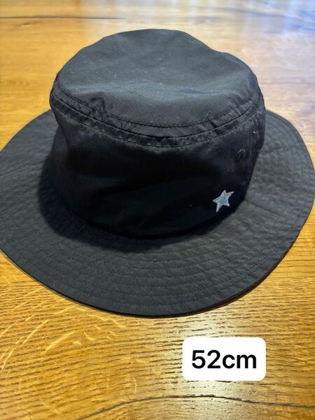キッズ ハット 帽子 ブラック 52cm