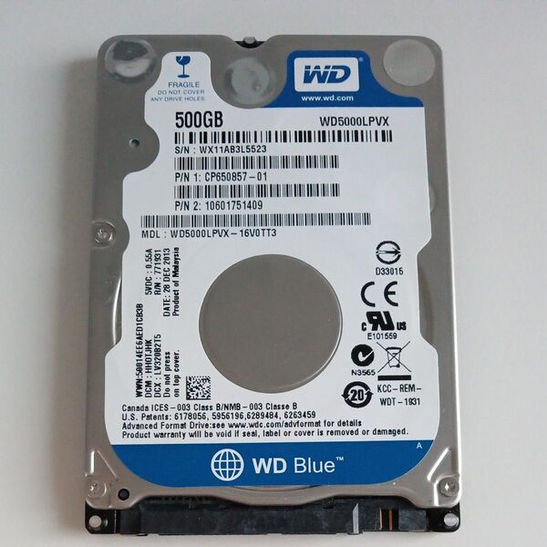 Western Digital 500GB HDD WD5000LPVX