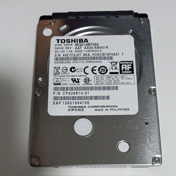 TOSHIBA MQ01ABF050 500GB HDD