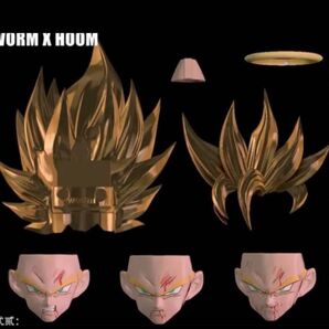 S.H.Figuarts用 孫悟空スパーサイヤ人2 ヘッドパーツ クリア