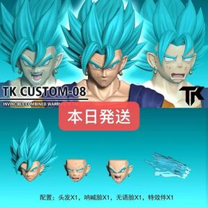 S.H.Figuarts用 超サイヤ人 ベジット ブルー カスタムヘッドパーツ