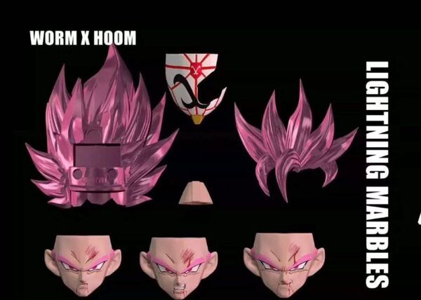 S.H.Figuarts用 ゴクウブラック ロゼ ヘッドパーツ クリア