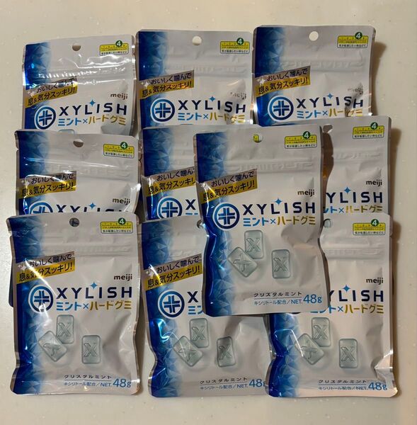 明治 キシリッシュグミ クリスタルミント × 10袋 まとめ売り グミキャンデー