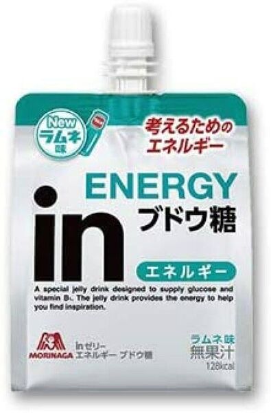 40個【森永】 inゼリー エネルギー ブドウ糖 ラムネ味 (180g×40個) 考えるための10秒チャージ ぶどう糖30g配合