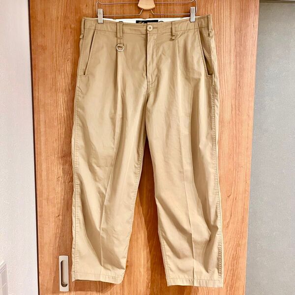 FAT×Dickies SLACKIES BEIGE XL FATサイズ 美品 チノパン 2タック ベージュ カーキ