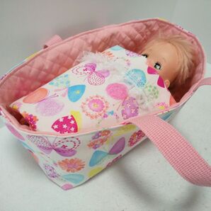 メルちゃん ハンドメイド クーファン ソランちゃん お布団 セット 蝶々 白