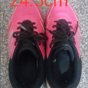 adidas faito スニーカー 24.5cm 蛍光ピンク
