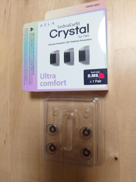 AZLA SednaEarfit Crystal for TWS イヤーピース S/MSサイズ各1ペア