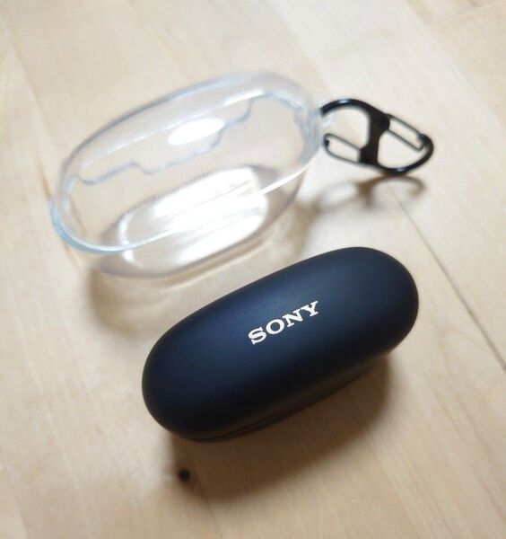 【値下げ不可】SONY WF-1000XM5 ワイヤレスイヤホン ブラック カラビナ付きクリアケース