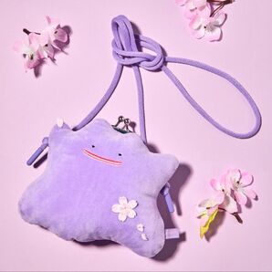 メタモン チェリーブロッサム ぬいぐるみポーチ がま口ポーチ バッグ 韓国限定