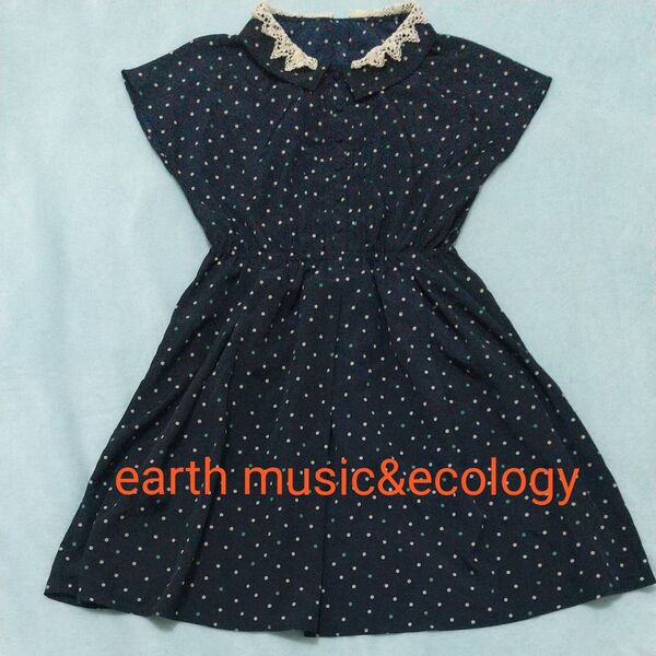 earth music&ecology アースミュージック&エコロジー ドット ワンピース ネイビー