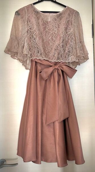 Aimer パーティードレス2点セット ピンク ワンピース オケージョンドレス 結婚式 二次会 リボン