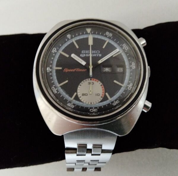 稼働品 SEIKO セイコースピードタイマー 6139-7020 純正ブレス