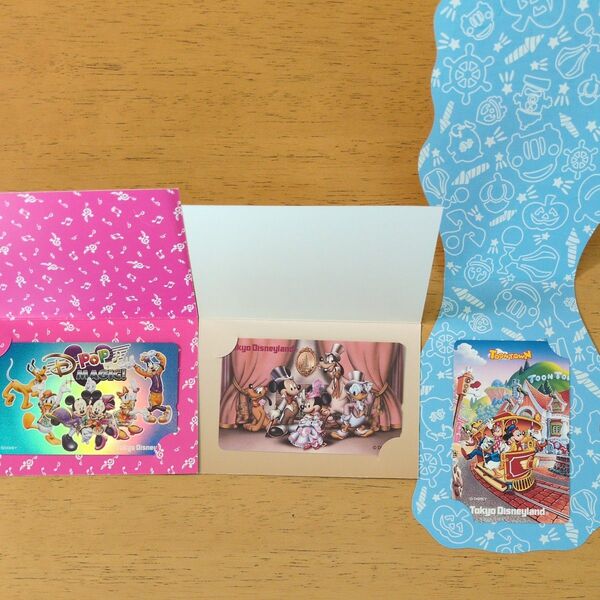 【未使用】東京ディズニーランド テレホンカード 50度数 3枚セット D POP Magic トゥーンタウン など お値下げ×