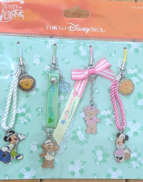 【未開封】東京ディズニーシー ダッフィー シェリーメイ ミッキー ミニー ストラップセット バラ売り×お値下げ×
