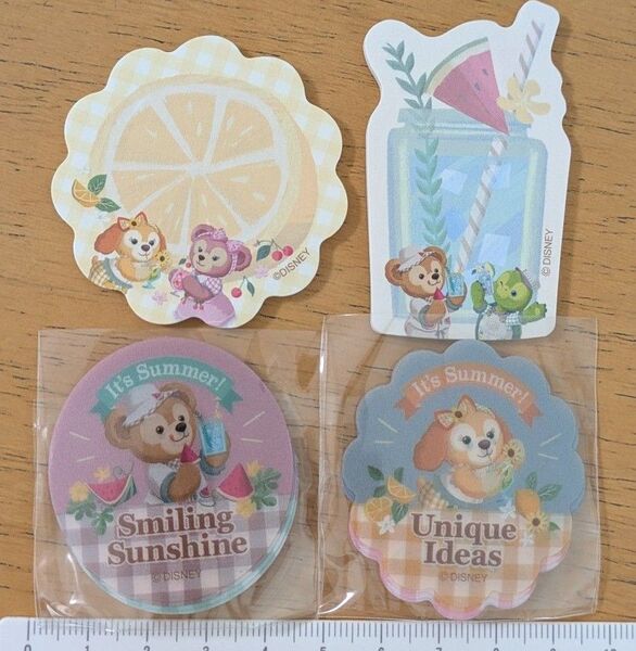 【未使用】東京ディズニーシー テイスティングサマー 付箋紙2種類 シール4種×2枚 バラ売り×お値下げ×