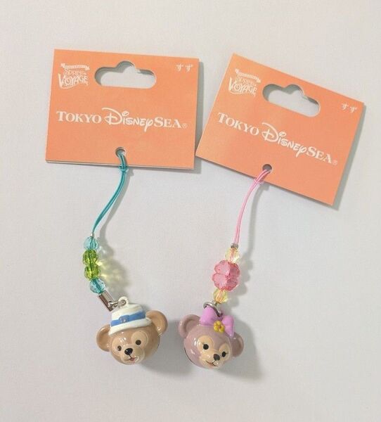 【未使用】東京ディズニーシー スプリングヴォヤッジ ダッフィー シェリーメイ フェイス 鈴 2個セット バラ売り×お値下げ×