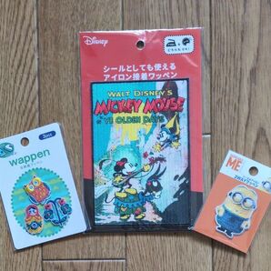 ディズニー、北欧風、ミニオン ワッペン 手芸品 3点セット