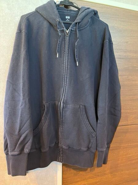UNIQLO スウェットフルジップパーカー ネイビー XXL ユニクロ