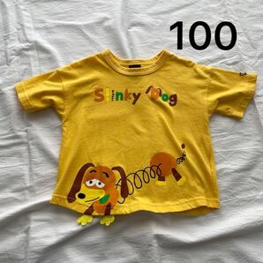 ベビードール 半袖Tシャツ 100 トイストーリー スリンキー ディズニー 黄色 イエロー