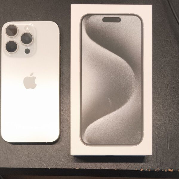 iPhone15pro 128GB White ケース付 チタニウムボディー