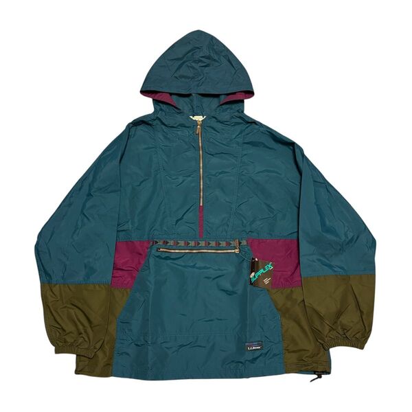 タグ付きデッドストック 80s LL Bean エルエルビーン プルオーバー アノラックパーカー ナイロン ジャケット USA製