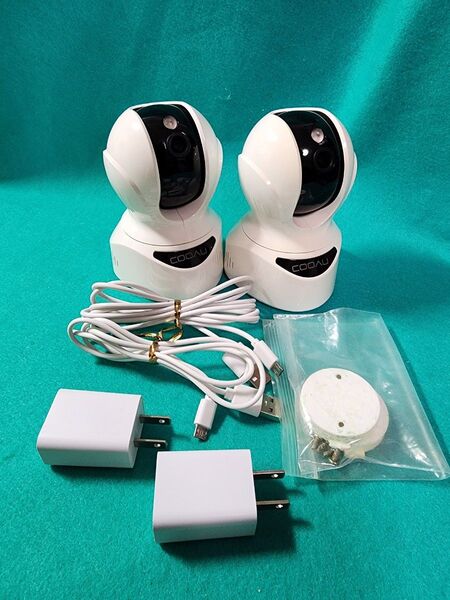 COOAU 見守りカメラ 防犯カメラ 監視カメラ ベビーモニターペット 赤ちゃん ペットカメラ 屋内カメラ ネットワークカメラ