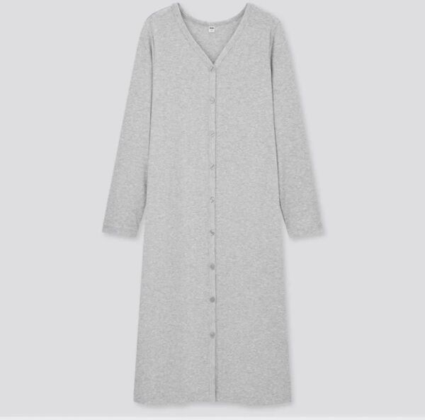 ユニクロ リブロングカーディガン(長袖)+ 3XL 大きいサイズ