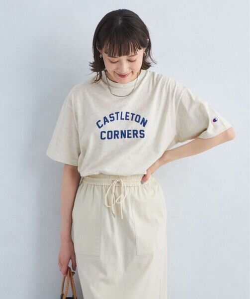green label relaxing tシャツ 別注「Champion」プリント Tシャツ カットソー