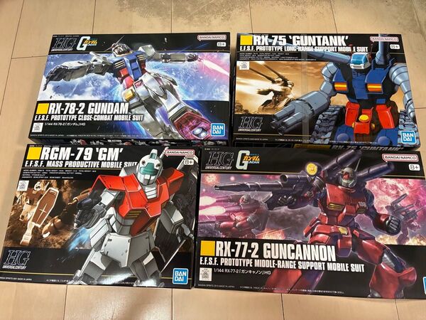 ガンプラ 未組立 HG1/144 RX 78-2ガンダム ガンキャノン ガンタンク ジム 4点セット