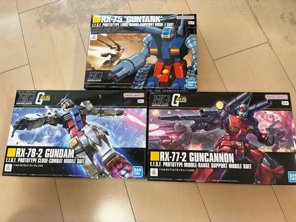 ガンプラ 未組立 HG1/144 RX 78-2 ガンダム ガンキャノン ガンタンク 3点セット