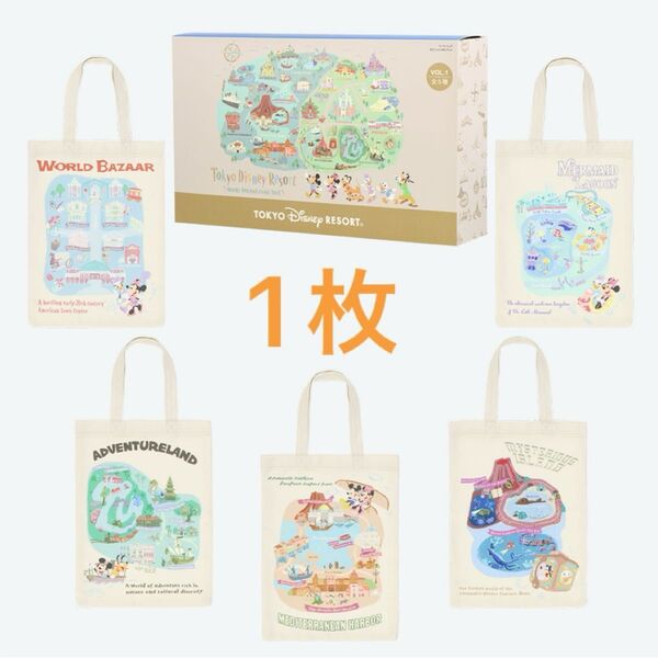 東京ディズニーリゾート マップ柄 トートバッグ Vol.1 未開封 1個