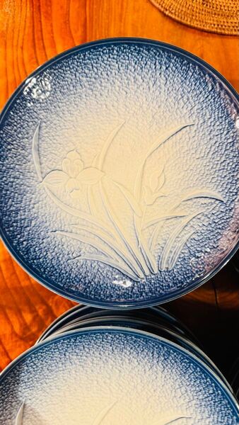 有田焼 萬泉作 取り皿 小皿 牡丹花 和食器 藍色
