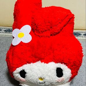 おねがいマイメロディ マイメロ 寝そべりぬいぐるみ 赤 タグ付き