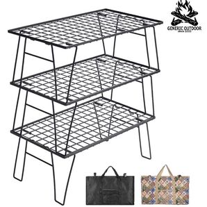 CHANODUG OUTDOOR マットブラック フィールドラック 3点ケースセット F003TB アウトドフィールドラック