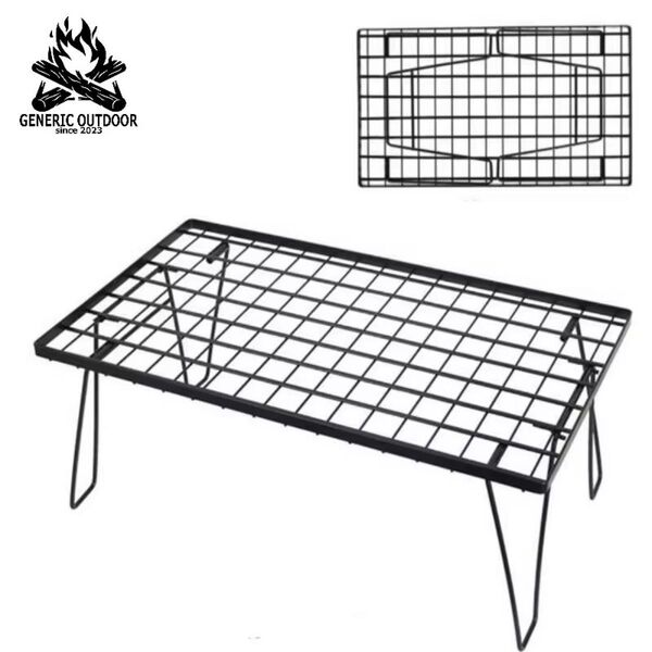 GENERIC OUTDOOR マットブラック フィールドラック アウトドアラック アイアンラック アウトドアテーブル テーブル