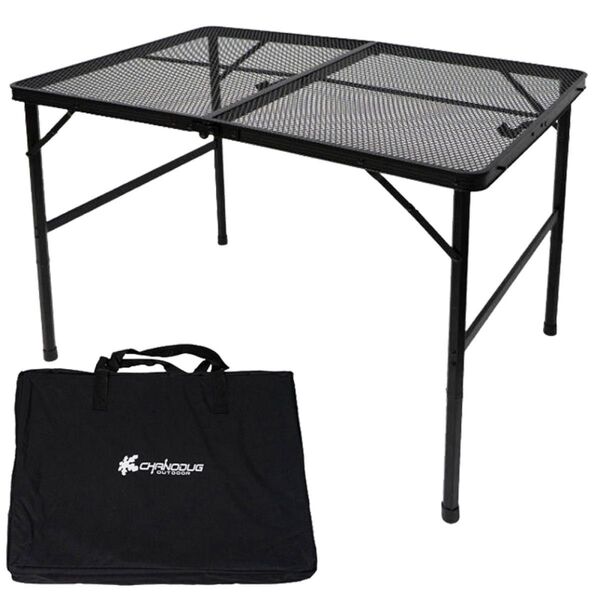 CHANODUG OUTDOOR 2WAY ALLメッシュテーブル アイアンメッシュテーブル 高さ2段階変更 タフライトテーブル