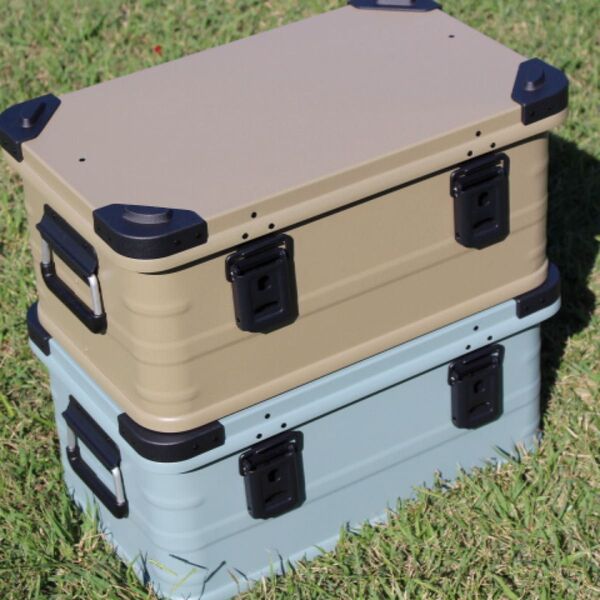 GENERIC OUTDOOR アースカラー アルミコンテナボックス 29L ガレージ収納箱 コンテナボックス キャンプギア収納箱
