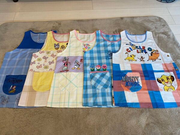 5枚セット ディズニー エプロン まとめ売り