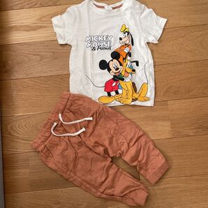 h&m ディズニー 半袖Tシャツ 80cm