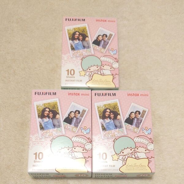 新品 未開封 富士フィルム instax mini チェキ用フィルム 10枚入り 3パックセット 合計30枚 キキ&ララ