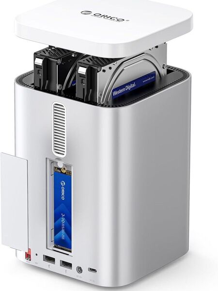 MiniTower Mac mini ハイブリッドストレージシステム HDD 2台 24TB*2 SSD ケース 8TB