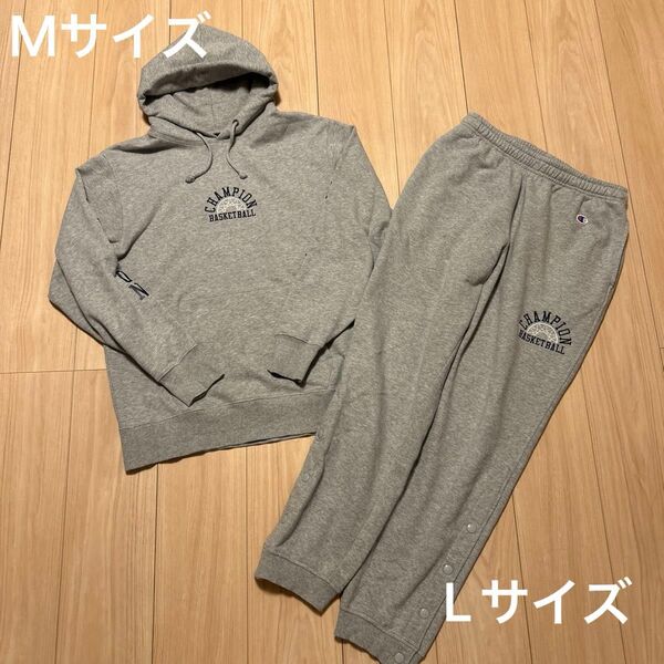 champion バスケットボール スエット上M 下L