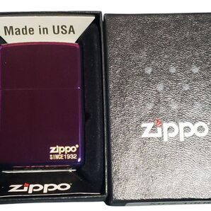 未使用 Zippo ライター 紫色のオーロラカラー ZIPPO ジッポー オイルライター 喫煙具