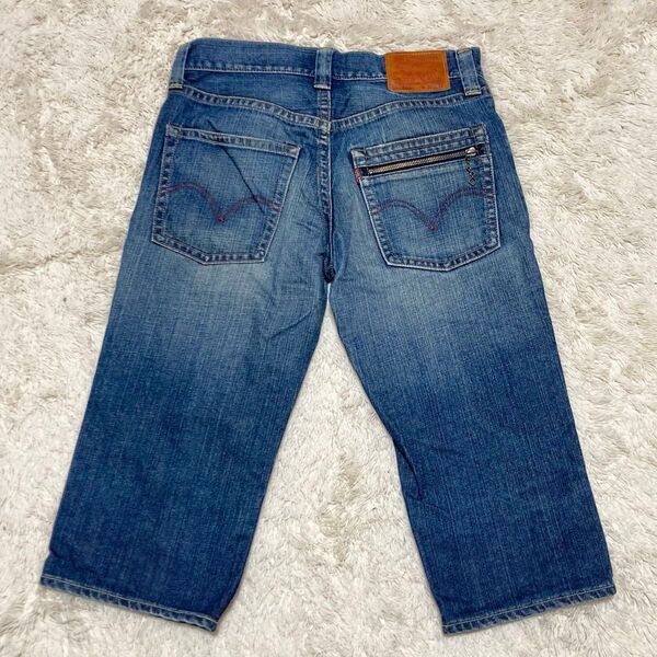 Levi's リーバイス 502 W32 セルビッチ ハーフパンツ デニム 赤耳 ジーンズ
