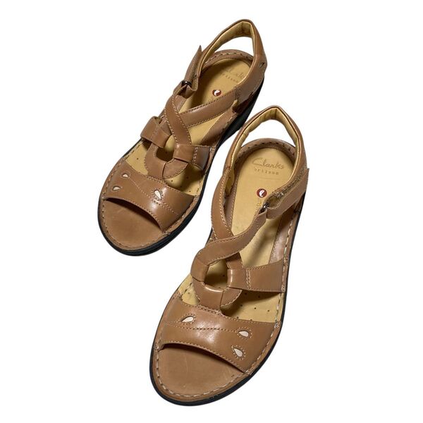 Clarks クラークス ウエッジサンダル クロスストラップ 24.5cm