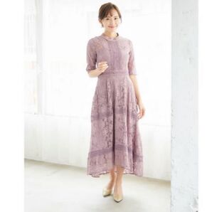 新品 大きいサイズ 4L BELINDA DE CAPRIS ロングワンピース レース ピンク RUIRUE BOUTIQUE