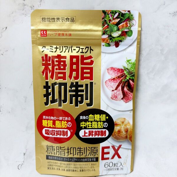 糖脂抑制源 EX 60粒入り(30日分) ターミナリアべリリカ 6種のサポート成分 ハーブ健康本舗